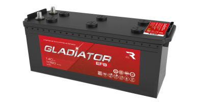 Аккумуляторная батарея GLADIATOR EFB 6CT-140L(3) 140Ач 1050А 516х189х223